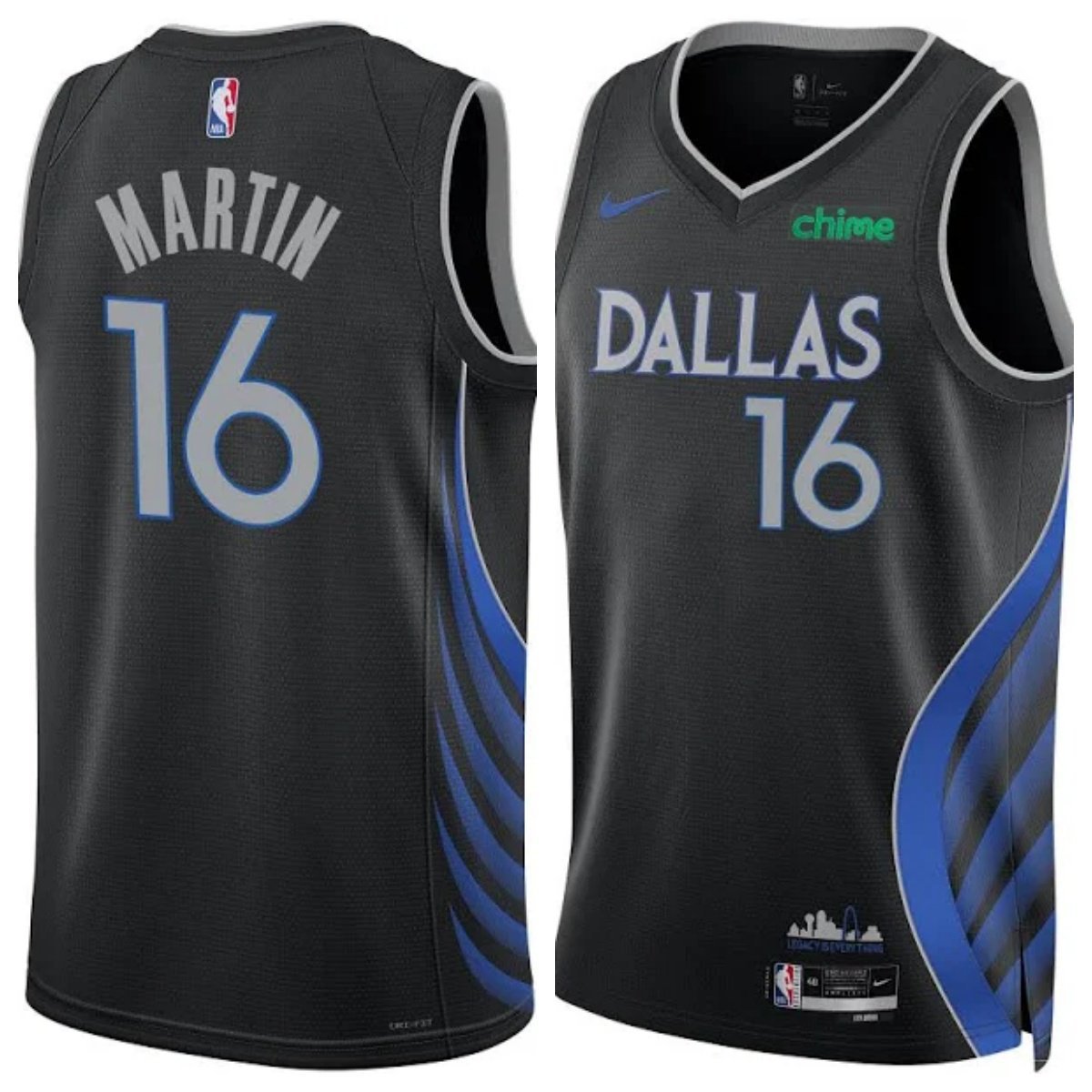 Caleb Martin Dallas Mavericks City Edition Stitched Basketball Black Jersey 2025-26