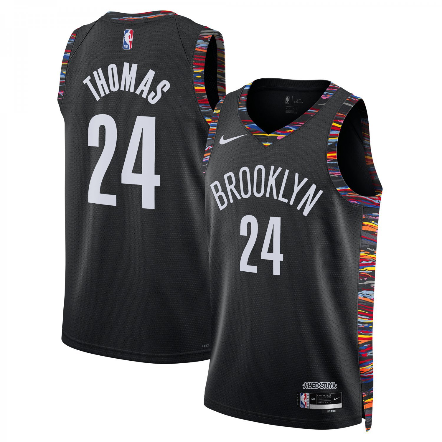 Cam Thomas #24 Brooklyn Nets City Edition Swingman Jersey Black 2025