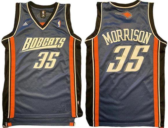 Charlotte Hornets #35 Adam Morrison Navy Stitched Basketball Jersey