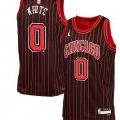Chicago Bulls #0 Coby White Basketball Stripe Red Jersey
