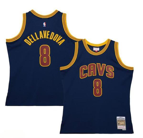 Cleveland Cavaliers #8 Matthew Dellavedova Mitchell & Ness Navy Hardwood Classics Jersey