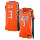 Clippers #3 Chris Paul Orange 2025-26 City Edition Swingman Stitched Jersey