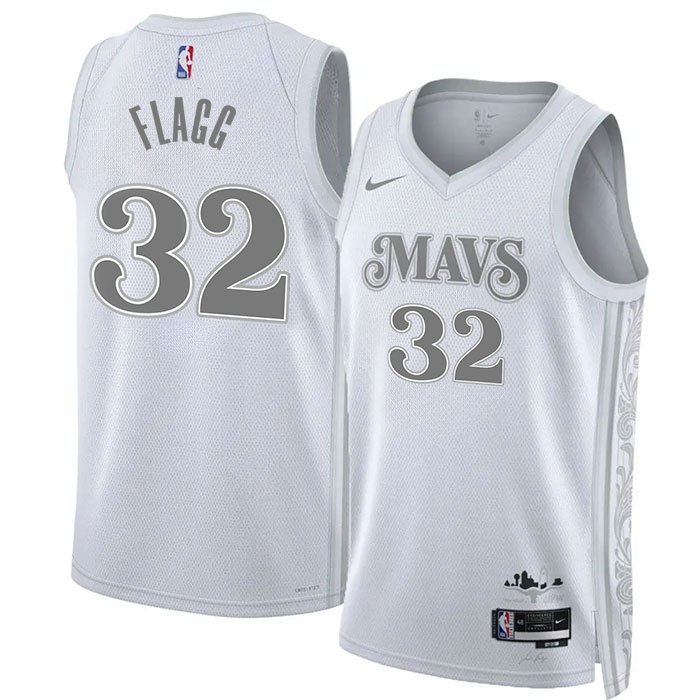 Cooper Flagg White 2025 City Edition Stitched Basketball Jersey