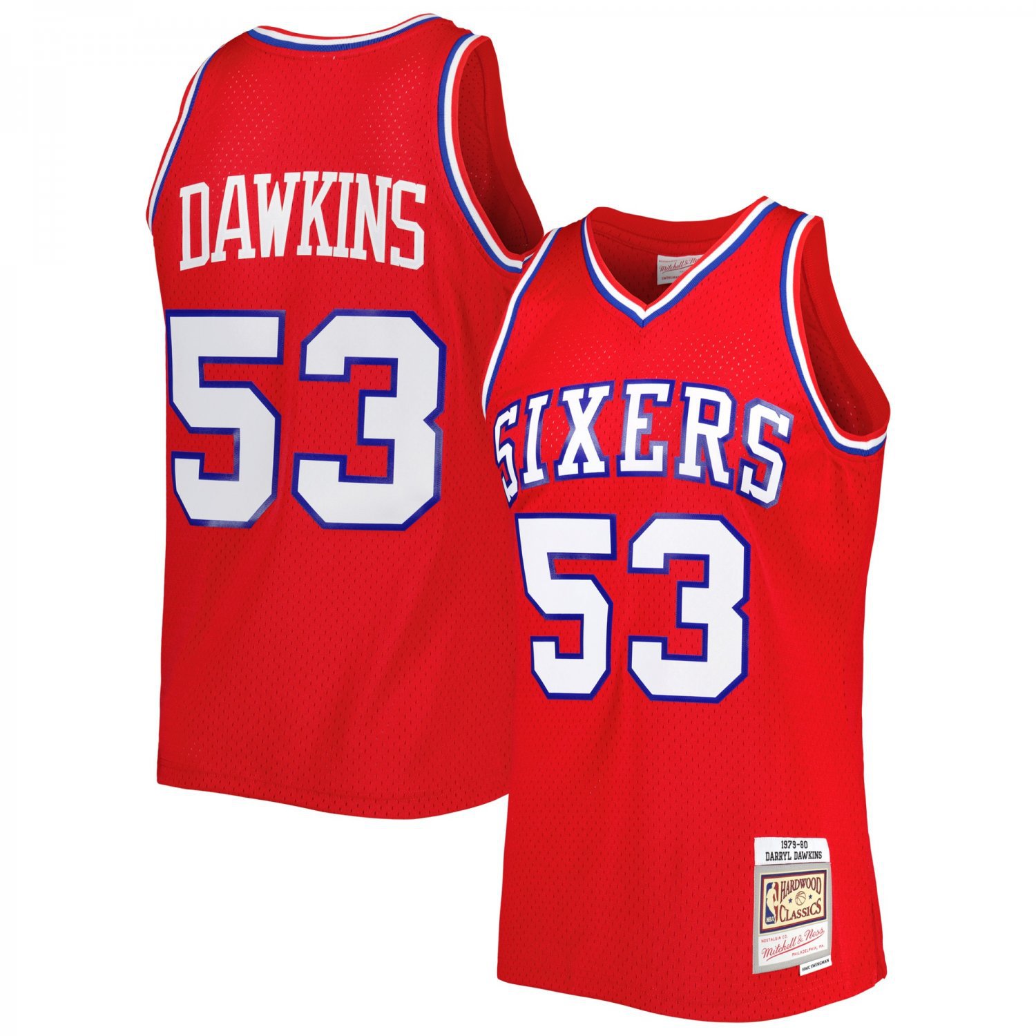Darryl Dawkins 76ers Mitchell & Ness Hardwood Classics Swingman Jersey Red