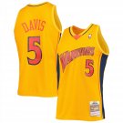 Golden State Warriors #5 Baron Davis Hardwood Classics Swingman Jersey Gold