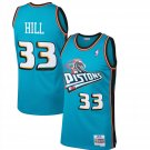 Grant Hill Detroit Pistons Mitchell & Ness 1998-99 Hardwood Classics Swingman Jersey Teal