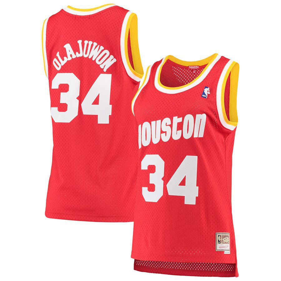 Hakeem Olajuwon Rockets Mitchell & Ness 1993-94 Hardwood Classics Swingman Jersey Red