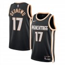 Hawks #17 Onyeka Okongwu City Edition Jersey Black 2025-26