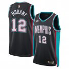 Ja Morant #12 Memphis Grizzlies Classic Edition Fan Support Team Jersey – Black