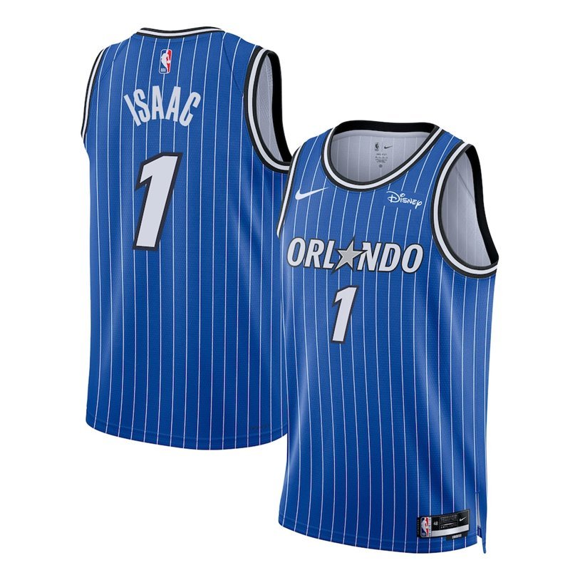 Jonathan Isaac #1 Orlando Magic Icon Edition Fan Support Team Jersey &acirc;�� Blue