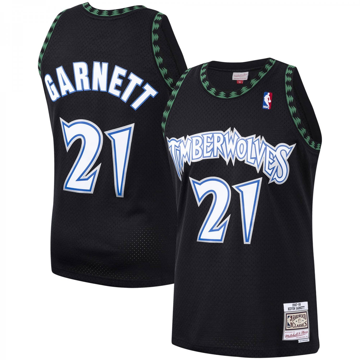 Kevin Garnett Timberwolves Mitchell & Ness 2001-02 Hardwood Classics Jersey Black