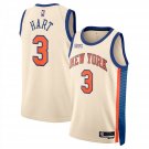 Knicks #3 Josh Hart City Edition Basketball Jersey White Cream 2025-26