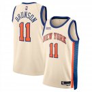 Knicks #11 Jalen Brunson City Edition Basketball Jersey White Cream 2025-26