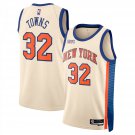 Knicks #32 Karl-Anthony Towns City Edition Basketball Jersey White Cream 2025-26