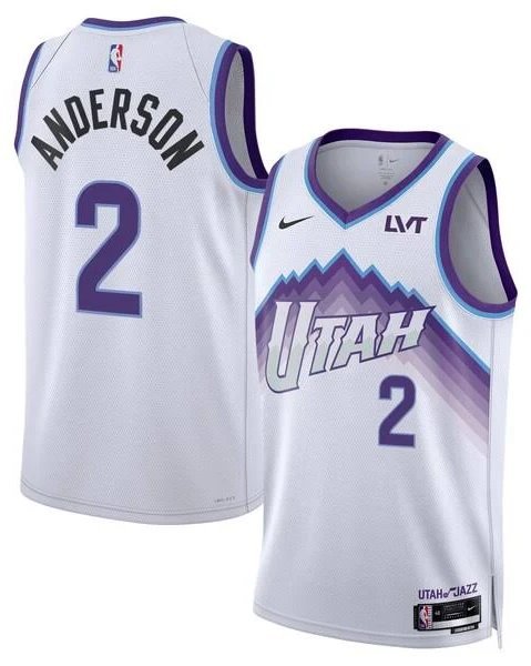 Kyle Anderson White Utah Jazz Swingman Badge Jersey - Association Edition