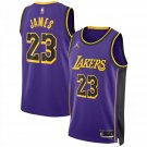 LeBron James Los Angeles Lakers Jordan Brand Swingman Jersey Statement Edition Purple