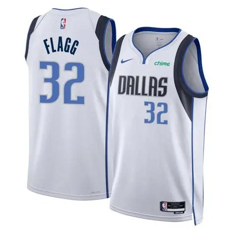 Mavericks #32 Cooper Flagg White Draft Association Edition Stitched Jersey