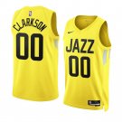 Men & Youth #00 Jordan Clarkson Utah Jazz 2022-23 Icon Edition Yellow Jersey