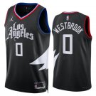 Men & Youth #0 Russell Westbrook LA Clippers Statement Edition Black Jersey