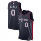 Men & Youth #0 Tyrese Maxey Philadelphia 2023-24 City Edition Navy Blue Jersey