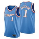 Men & Youth #1 Reggie Jackson Los Angeles Clippers City Edition Blue Jersey