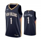 Men & Youth #1 Zion Williamson New Orleans Pelicans Icon Edition Navy Jersey
