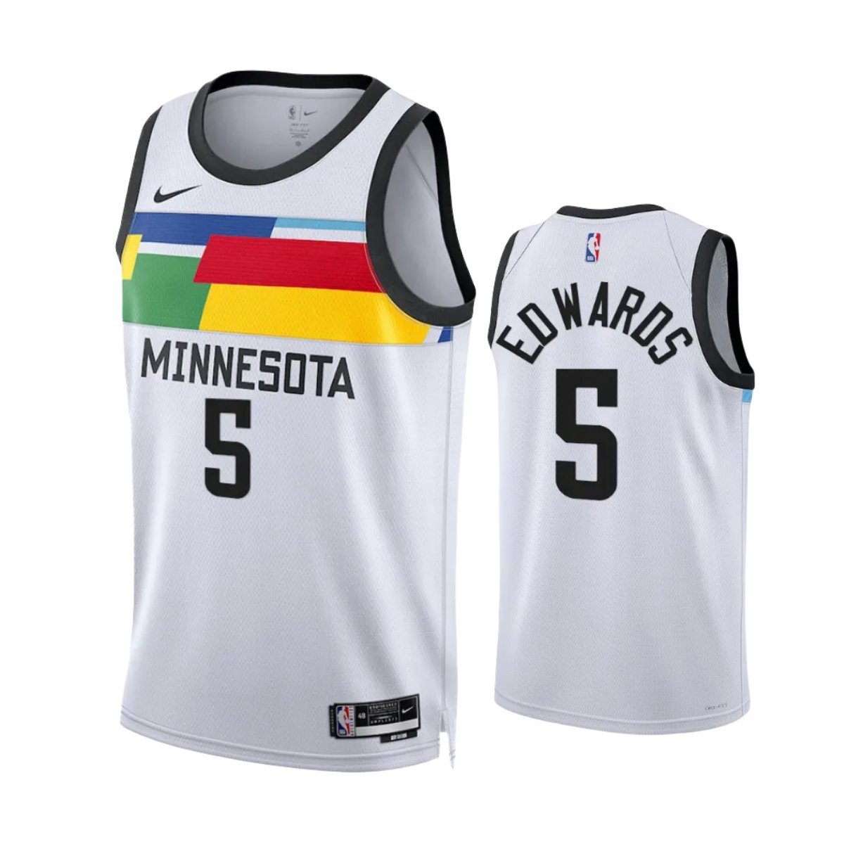 Men & Youth #5 Anthony Edwards Minnesota Timberwolves 2022-23 City Edition White Jersey