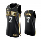 Men & Youth #7 Jaylen Brown Boston Celtics Black Golden Edition Jersey__1439