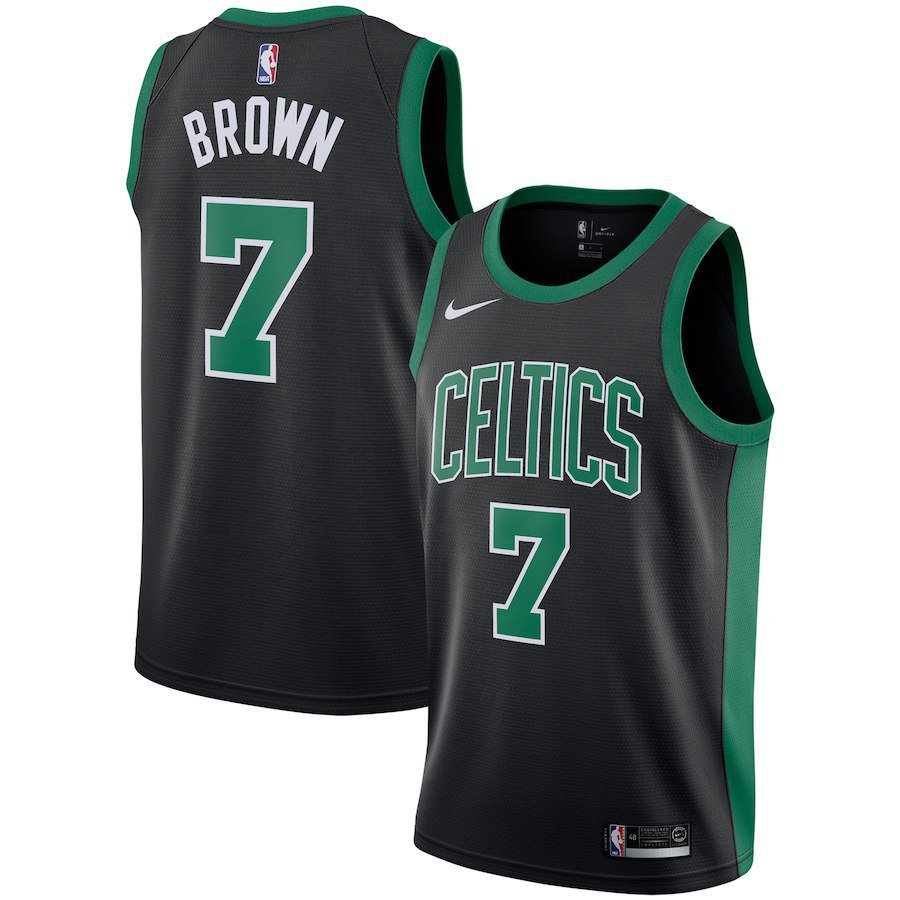 Men & Youth #7 Jaylen Brown Boston Celtics Statement Edition Black Jersey