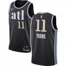 Men & Youth #11 Trae Young Atlanta Hawks 2023_24 City Edition Black Jersey
