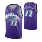 Men & Youth #12 John Stockton Utah Jazz Classic Edition Purple Jersey