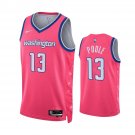 Men & Youth #13 Jordan Poole Washington Wizards 2022-23 City Edition Pink Jersey