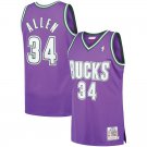 Men & Youth #20 Ray Allen Milwaukee Bucks Throwback Edition Purple Jersey__1309