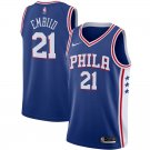 Men & Youth #21 Joel Embiid Philadelphia 76ers Icon Edition Blue Jersey