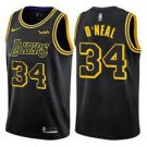 Men & Youth #32 Shaquille O'Neal Los Angeles Lakers City Edition Black Jersey