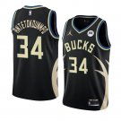 Men & Youth #34 Giannis Antetokounmpo Milwaukee Bucks 2022-23 Statement Edition Black Jersey