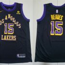 Men Los Angeles Lakers #15 Austin Reaves 2023-24 Black City Edition Jersey