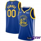 Men Warriors #00 Jonathan Kuminga Icon Basketball Jersey Blue