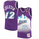 Men's #12 John Stockton Utah Jazz Throwback Purple Jersey