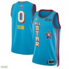 Men's 2025 All-Star #0 Jayson Tatum Light Blue Stitched Basketball Jersey
