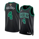 Men's Boston Celtics Jrue Holiday Black 2024 Finals Statement Edition Stitched Jersey