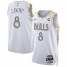 Men's Chicago Bulls #8 Zach LaVine White 20225 City Edition Stitched Basketball Jersey