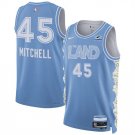 Men's Cleveland Cavaliers #45 Donovan Mitchell Light Blue 202425 City Edition Stitched Jersey