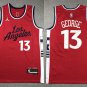 Men's Clippers Paul George Red Basketball Jersey Stitched