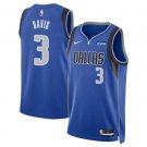 Men's Dallas Mavericks #3 Anthony Davis Blue Icon Edition Stitched Basketball Jersey