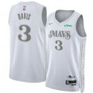 Men's Dallas Mavericks #3 Anthony Davis White 2024-25 City Edition Stitched Basketball Jersey