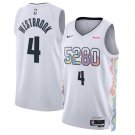 Men's Denver Nuggets #4 Russell Westbrook White 202425 City Edition Stitched Jersey