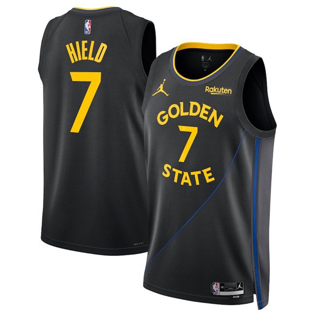 Men's Golden State Warriors #7 Buddy Hield Black 202425 Statement Edition Stitched Jersey