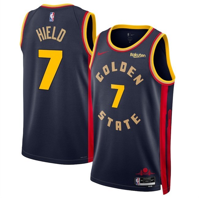 Men's Golden State Warriors #7 Buddy Hield Navy 202425 City Edition Stitched Basketball Jersey