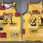 Lakers #24 Kobe Bryant Graffiti Basketball Jersey Gold Scribble